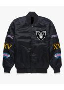 Nfl-Las-Vegas-Raiders-Black-Satin-Jacket