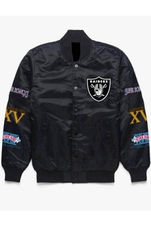 Nfl-Las-Vegas-Raiders-Black-Satin-Jacket