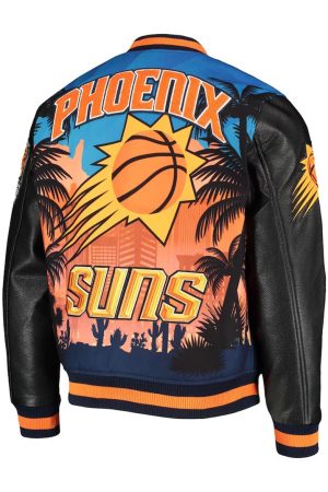 Phoenix Suns Black Bomber Varsity Full-Zip Jacket