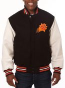 Phoenix Suns Black and White Varsity Jacket