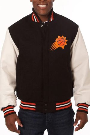 Phoenix Suns Black and White Varsity Jacket