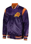 Phoenix Suns Force Play Purple Varsity Satin Jacket