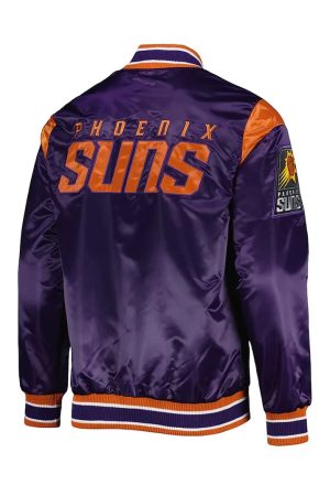 Phoenix Suns Force Play Purple Varsity Satin Jacket