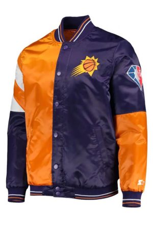 Phoenix Suns Orange and Purple Varsity Starter Jacket