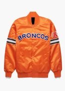 Pick and Roll Denver Broncos Orange Satin Jacket