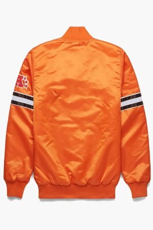 Pick and Roll Denver Broncos Orange Satin Jacket
