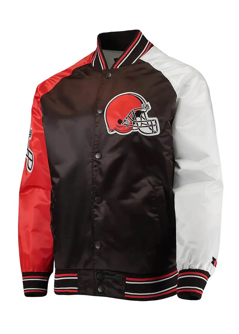 The Reliever Cleveland Browns Satin Jacket 1 The Reliever Cleveland Browns Satin Jacket
