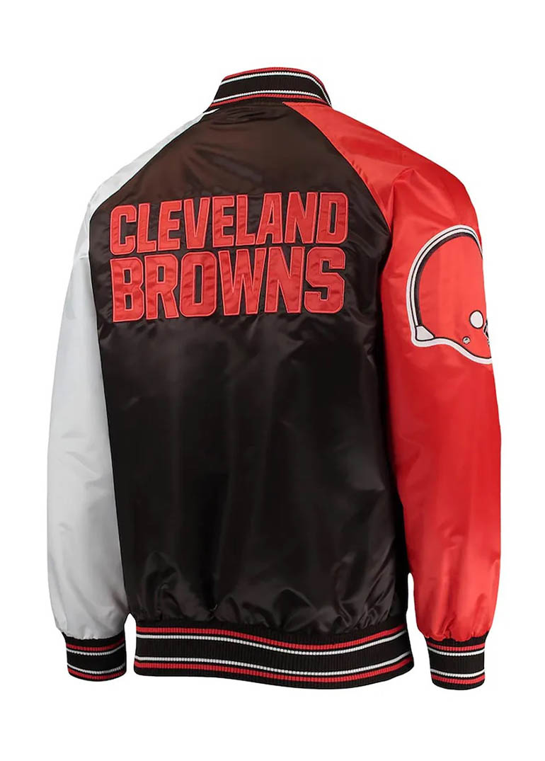 The Reliever Cleveland Browns Satin Jacket 2 The Reliever Cleveland Browns Satin Jacket