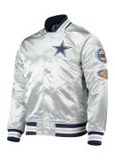 Dallas Cowboys Silver Satin Jacket