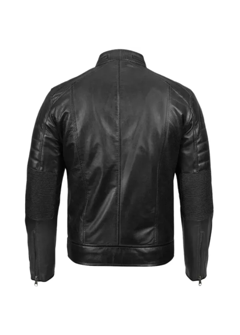 Men’s Black Leather Cafe Racer Biker Jacket 2 black-leather-cafe-racer-biker-jacket