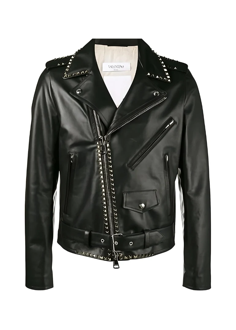 Black Leather Punk Jacket For Mens 1 black-punk-leather-jacket