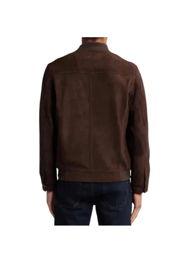 Dark Brown Suede Bomber Jacket Mens 2 dark-brown-suede-bomber-jacket-men