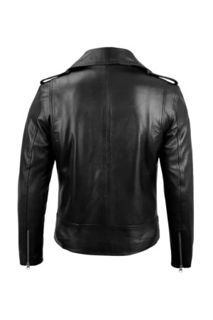 Black Leather Motorcycle Jacket Mens