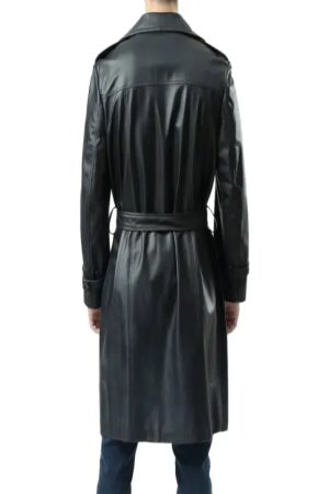 Black Double Breasted Trench Coat Mens