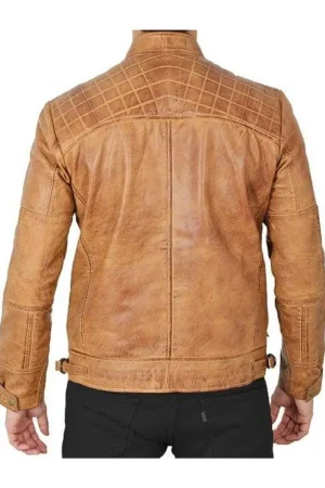 Camel Leather Jacket for Men