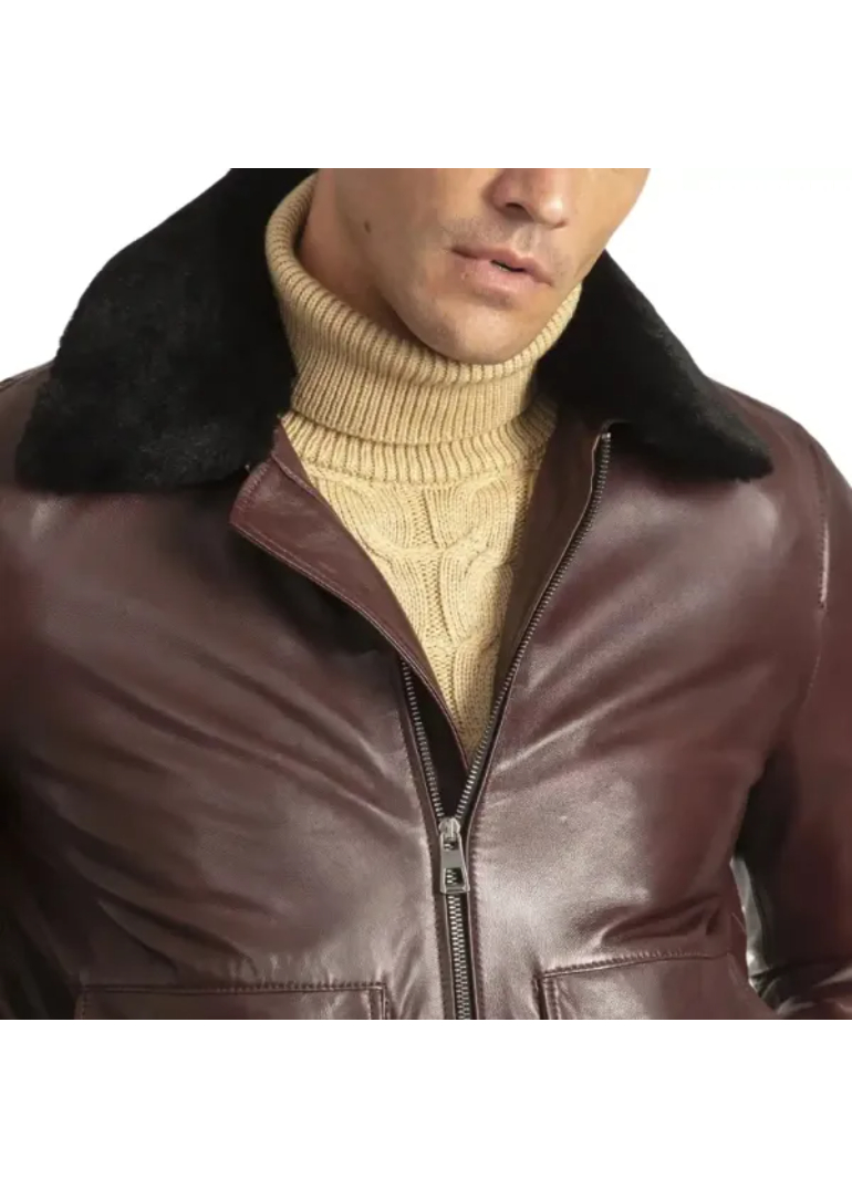Leather Maroon Bomber Jacket Mens 3 mens-maroon-bomber-leather-jacket
