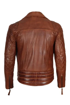 Brown Leather Motorcycle Jacket