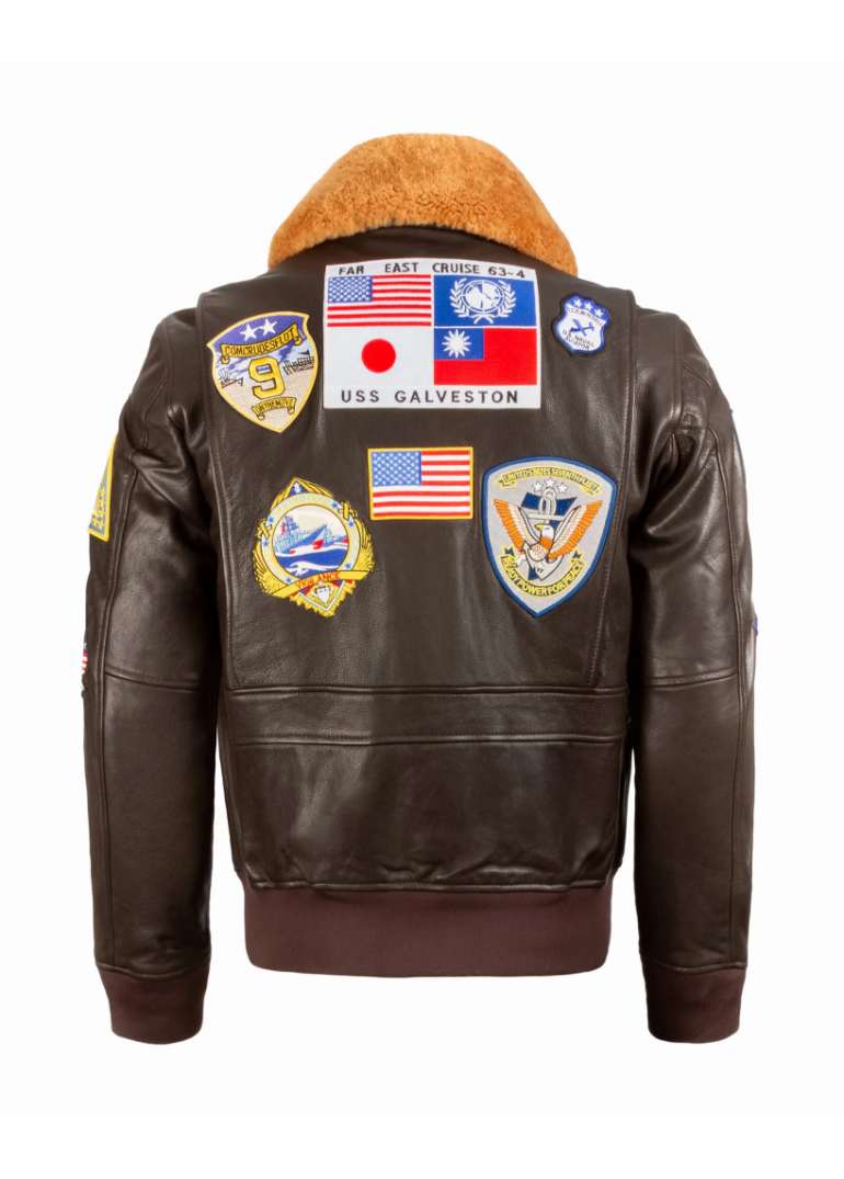 Top Gun Dark Brown Leather Aviator Jacket 2 topgun-men-TG1-BRO-B-leather-bomber-jacket