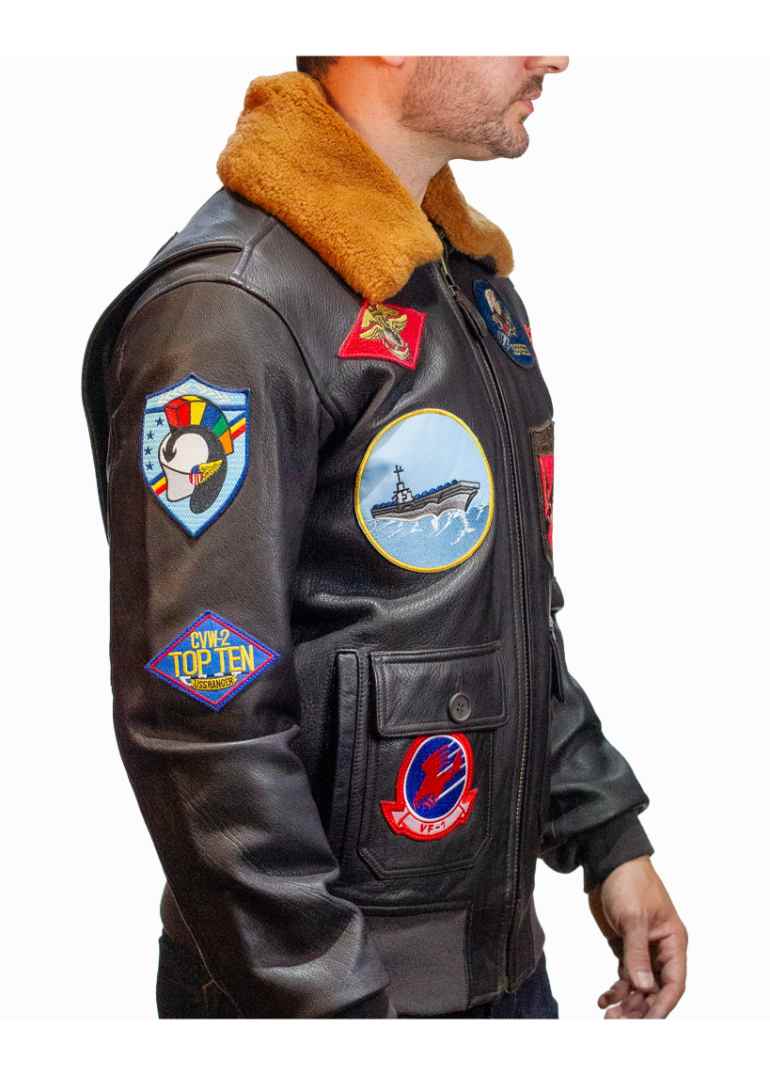 Top Gun Dark Brown Leather Aviator Jacket 3 topgun-men-TG1-DBR-R-leather-flight-bomber
