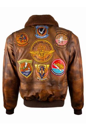 Top Hook Brown Leather Jacket