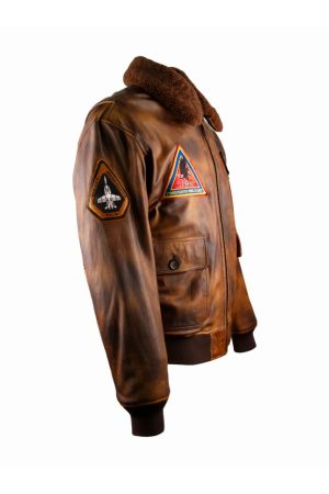Top Hook Brown Leather Jacket
