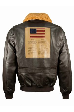 Top Gun Chocolate Brown Ma-1 Nylon Bomber Aviator Jacket
