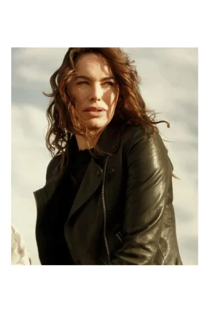 9 Bullets Lena Headey Black Biker Leather Jacket