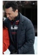 A Christmas Dance Reunion Corbin Bleu Black Puffer Jacket