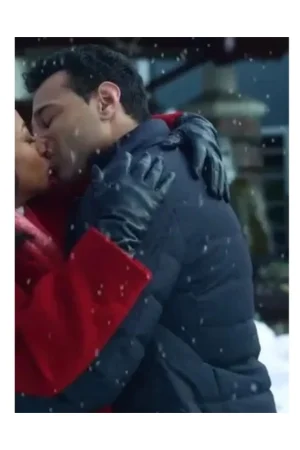 A Christmas Dance Reunion Corbin Bleu Black Puffer Jacket