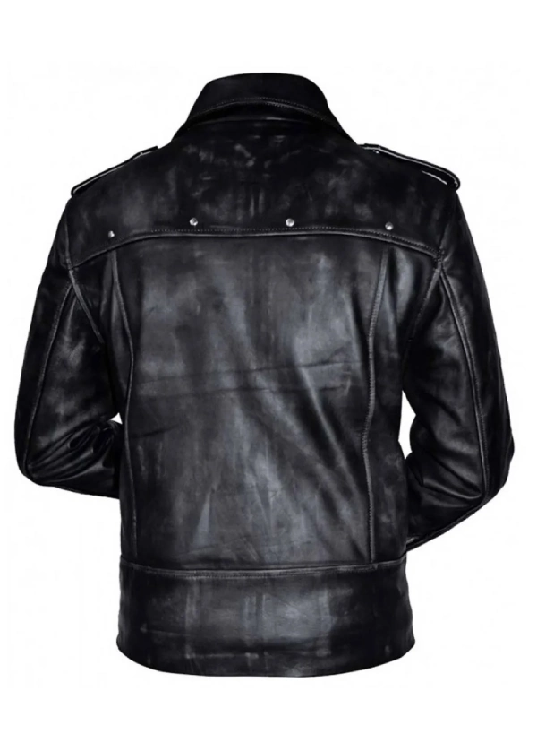 A Long Way Down Aaron Paul Biker Leather Jacket 3 A Long Way Down Aaron Paul Biker Leather Jacket