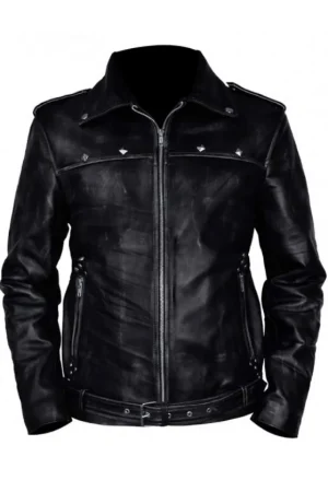 A Long Way Down Aaron Paul Biker Leather Jacket