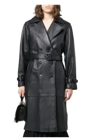 A Paris Proposal Bethany Brown Leather Coat