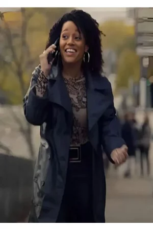 A Paris Proposal Bethany Brown Leather Coat