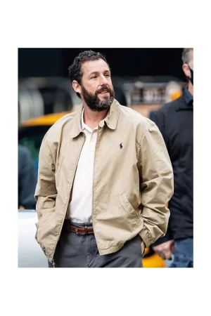 Adam Sandler Hustle Beige Cotton Jacket