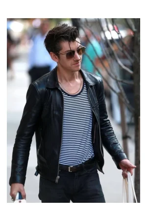 Alex Turners Mens Black Leather Jacket