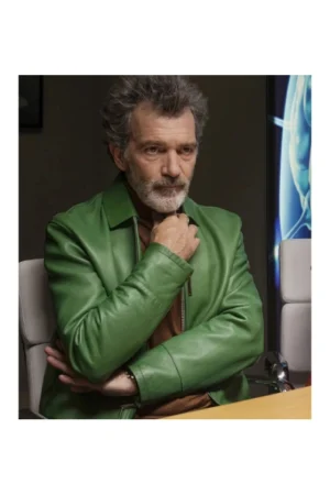 Antonio Banderas Pain & Glory Green Leather Jacket