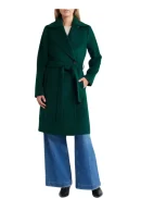 Long Green Wool Coat Womens