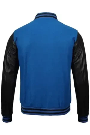 Mens Blue and Black Varsity Jacket