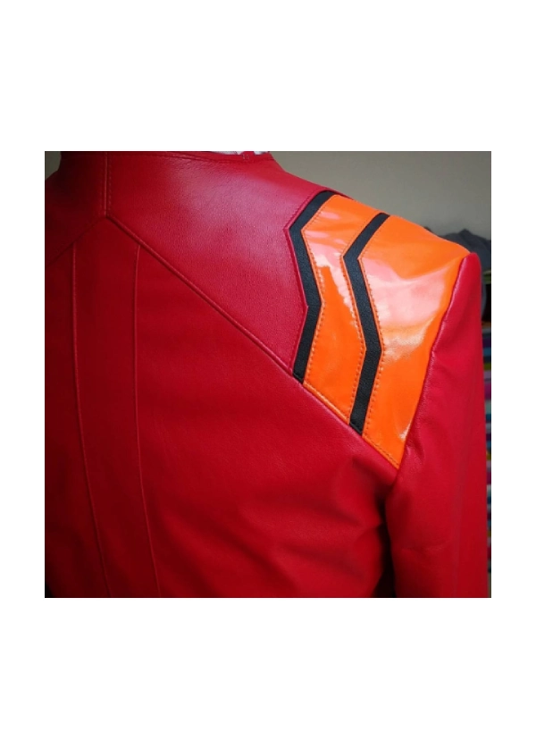 Misato Katsuragi Evangelion Red Leather Jacket 3 Misato Katsuragi Evangelion Red Leather Jacket - Image 3