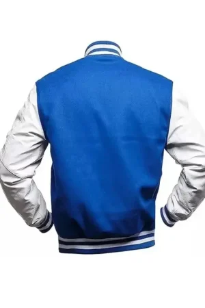 Blue And White Varsity Letterman Jacket