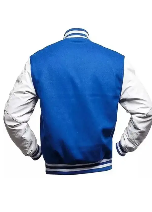 Blue And White Varsity Letterman Jacket - Image 4