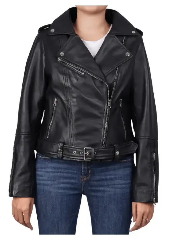 Asymmetrical Black Biker Leather Jacket Womens 1 Asymmetrical Black Biker Leather Jacket Womens