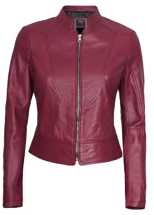 Pink Cafe Racer Leather Jacket Womens 1 Pink Cafe Racer Leather Jacket Womens