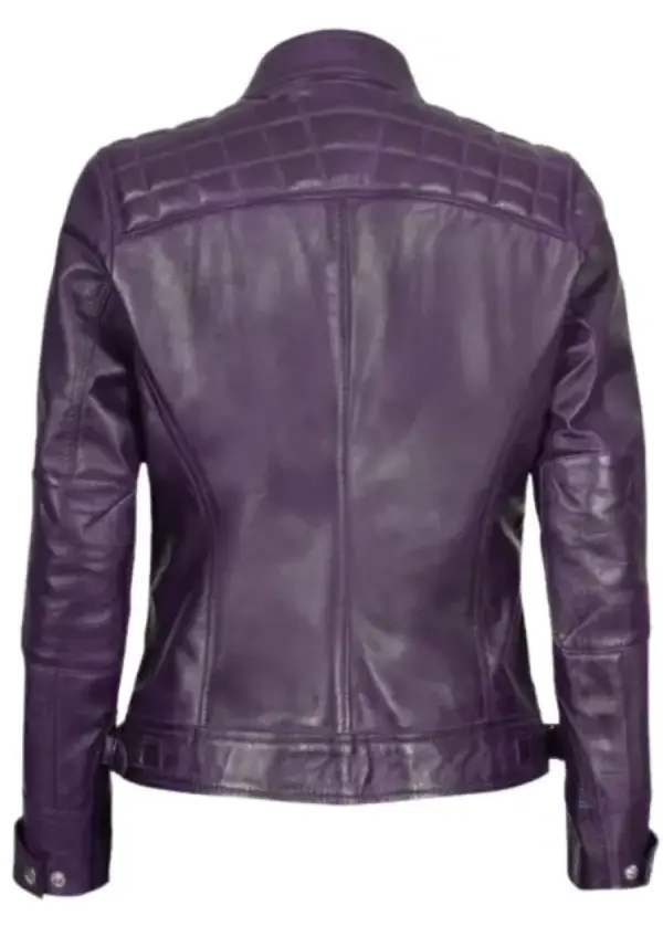 Quilted Purple Leather Biker Jacket Womens 3 Quilted Purple Leather Biker Jacket Womens