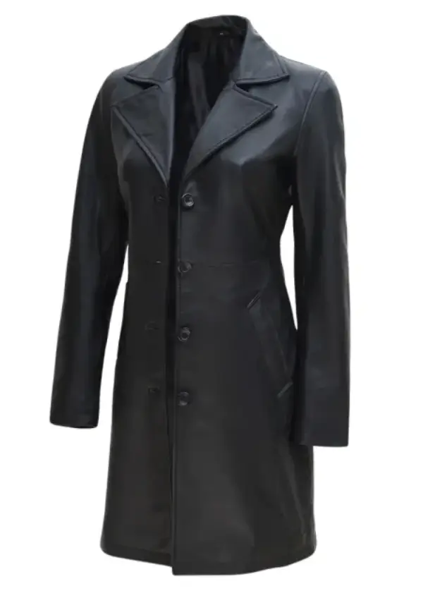 Real Lambskin Long Black Petite Leather Coat Womens 2 Real Lambskin Long Black Petite Leather Coat Womens