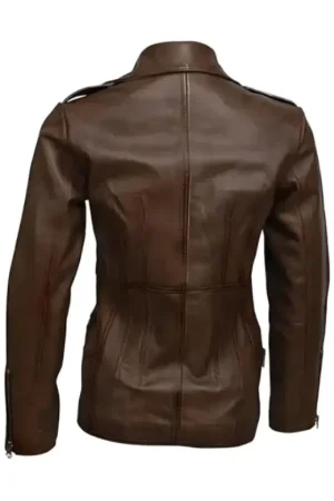 Real Sheep Leather Jacket Brown