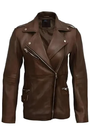 Real Sheep Leather Jacket Brown