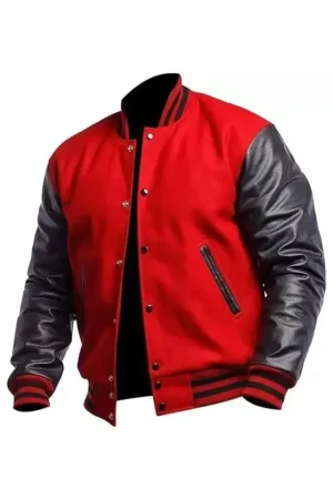 Red And Black Varsity Letterman Jacket