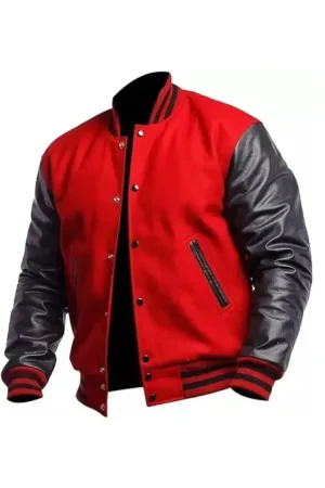 Red And Black Varsity Letterman Jacket