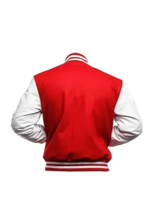 Red And White Varsity Letterman Jacket